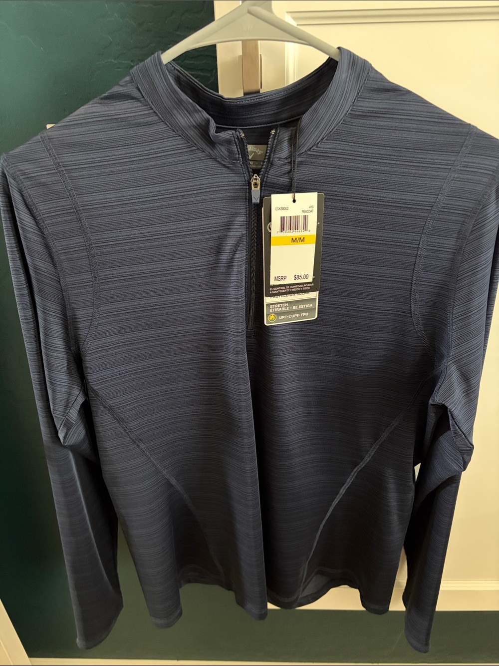 Callaway navy blue long sleeve quarter zip top